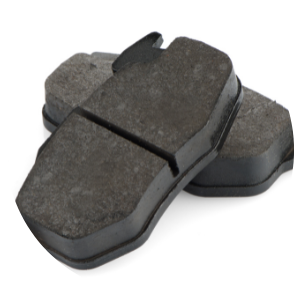 two brake pads on a white background